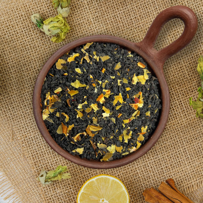 Mezcla de té negro, mango, piña y naranja. Posee propiedades adelgazante, antioxidante, digestivo, depurativo y diurético.